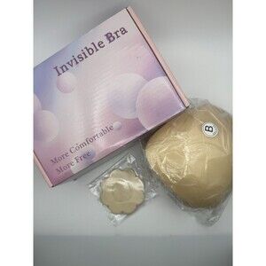 3 Invisible Adhesive Bra Set - Size B - Nude
